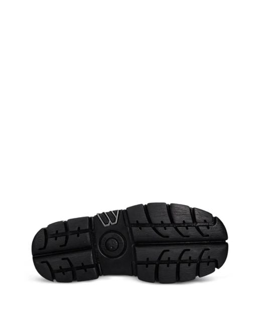 New Rock Black M-Wall083Cct Lace-Up Chunky Sole Boots