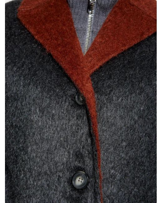 Marni Black Contrasting-Trim Coat