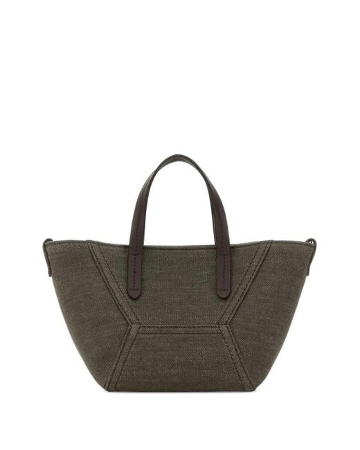 Brunello Cucinelli Green Top Handle Tote Bag