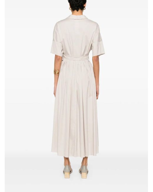 Max Mara White Cotton Midi Dress