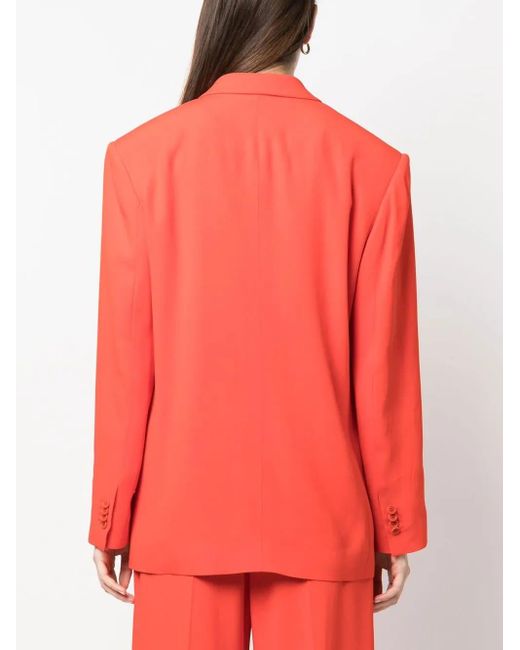 Aspesi Blazer Met Enkele Rij Knopen in het Red