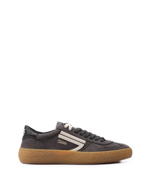 PURAAI White Logo-Patch Gum-Sole Sneakers for men