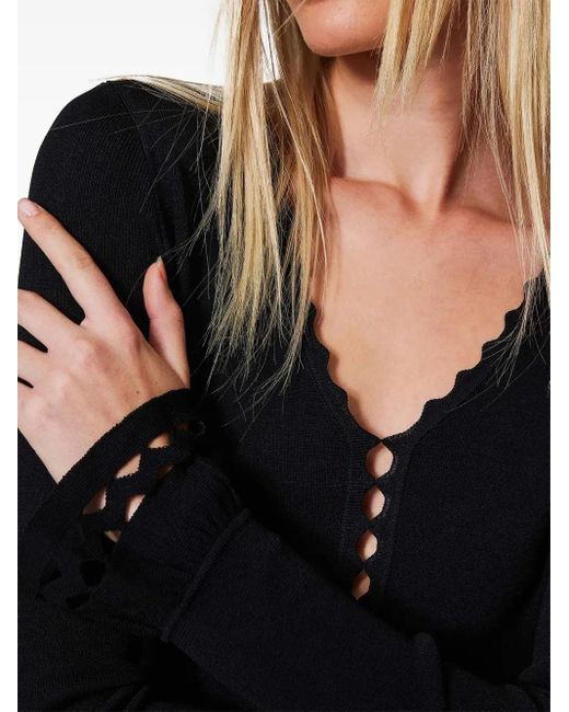 Body En Maille À Motif Géométrique Twinset en coloris Black