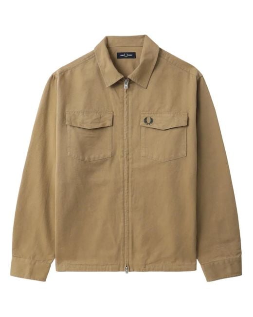 メンズ Fred Perry コットン ジャケット Natural