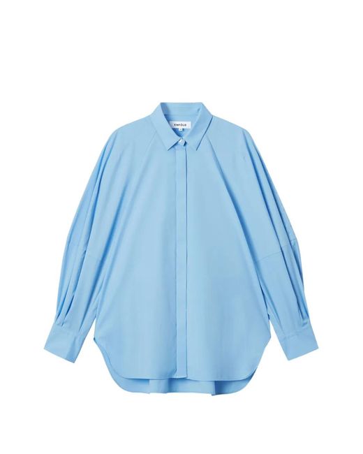 Enfold Blue Pleated-Sleeve Shirt