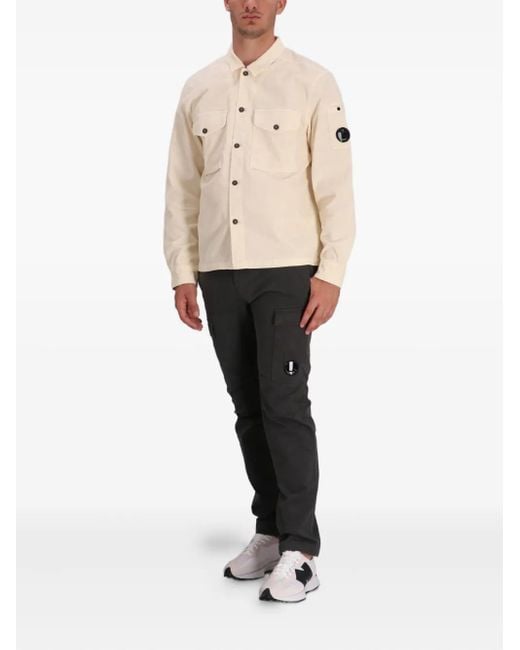 C P Company Gray Cargo-Pockets Trousers for men