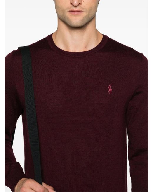 Polo Ralph Lauren Pullover Mit Polo Pony in Purple für Herren
