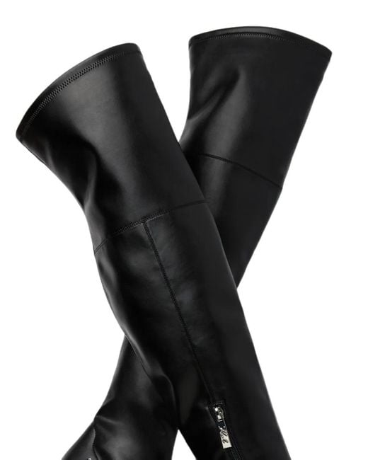 Karl Lagerfeld Black Waverly Over-Knee Boots