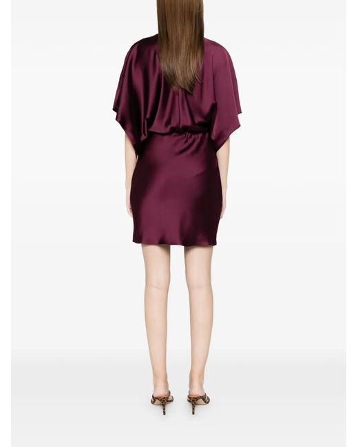 Norma Kamali Purple Obie Mini Dress