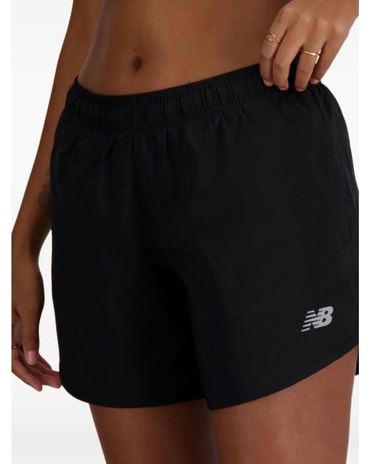 Short À Logo Imprimé New Balance en coloris Black
