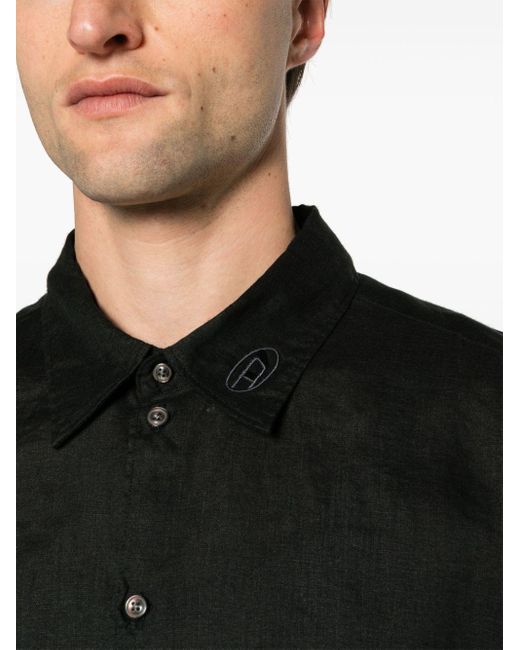 DIESEL Black S-emil Linen Shirt for men