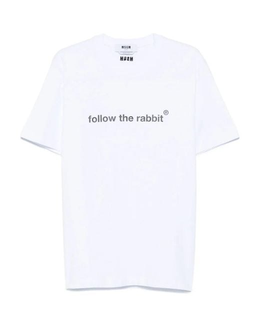 MSGM T-Shirt mit Print in White für Herren