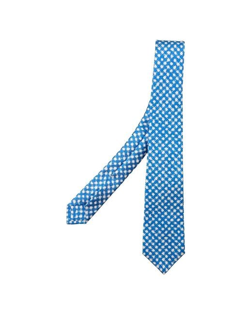 Kiton Blue Cravate À Losanges for men