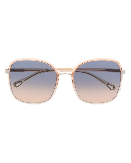 Chloé Gray Lunettes De Soleil Franky À Monture Carrée
