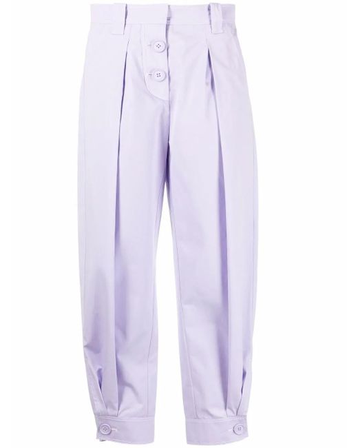 Krizia ハイウエスト テーラードパンツ Purple