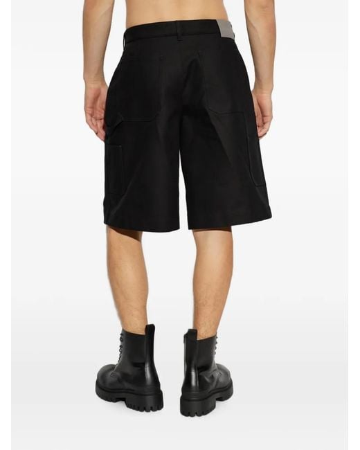 Balenciaga Black Multi-Pocket Cotton Shorts for men