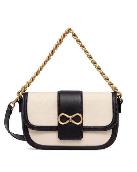 Twinset Metallic Chain-Link Satchel Bag