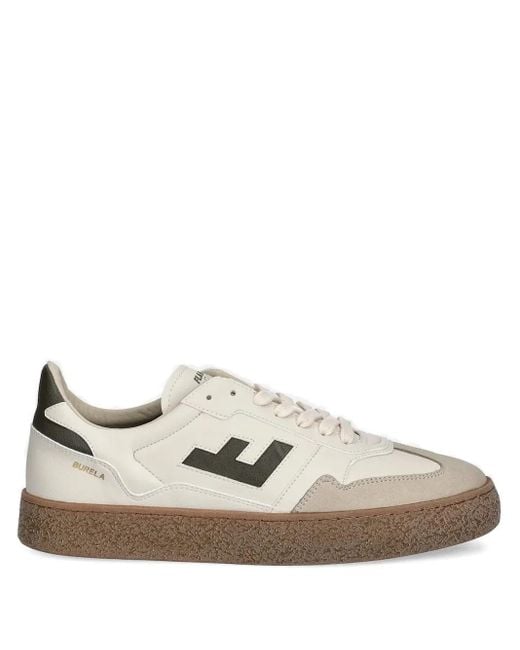 Flamingos White Burela Logo-Detail Leather Sneakers