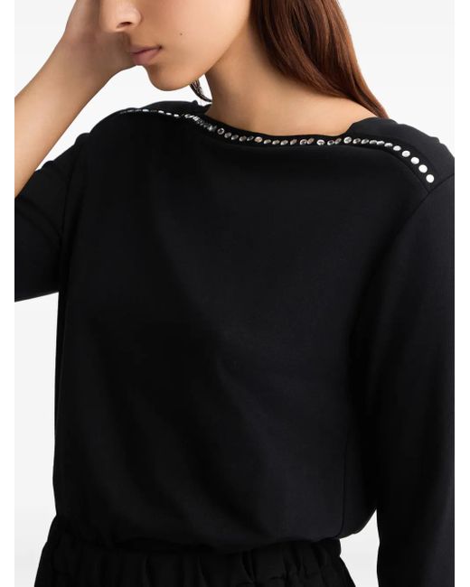 Abito Midi Con Strass di Liu Jo in Black