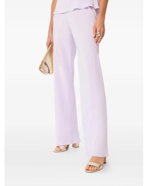 Peter Cohen Purple Bias Wide-Leg Trousers