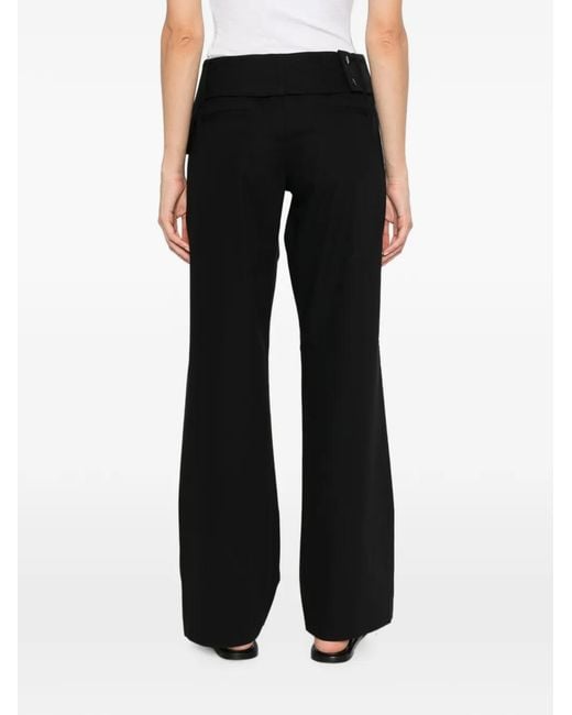 St. Agni Black Belt-Detail Straight-Leg Trousers