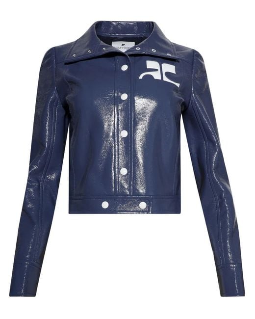 Courreges Blue Reedition Vinyl Jacket