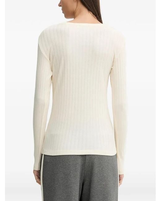 Marc O' Polo White Ribbed Top