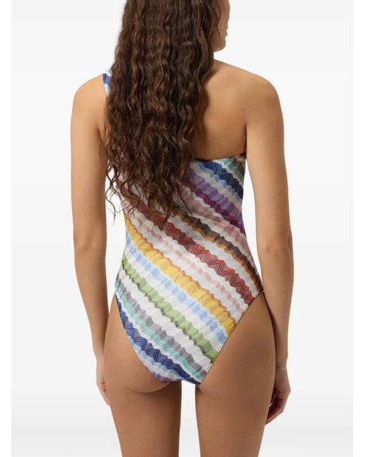 Missoni Asymmetrisch Badpak in het White