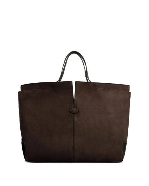 Tod's Maxi Tote Bag Aus Wildleder in Brown für Herren