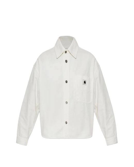 Carhartt White Patch-Pocket Buttoned Shirt