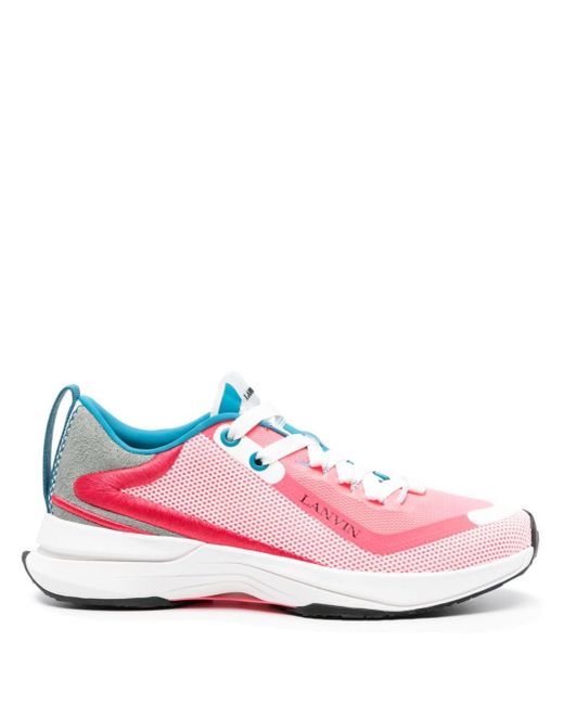 Lanvin L-i Sneakers mit Mesh-Einsätzen in Pink für Herren