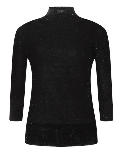 Genny Black Sequin-Embellished Top