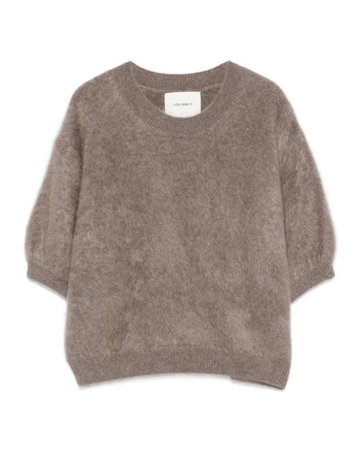 Lisa Yang Natural Crew-Neck Top