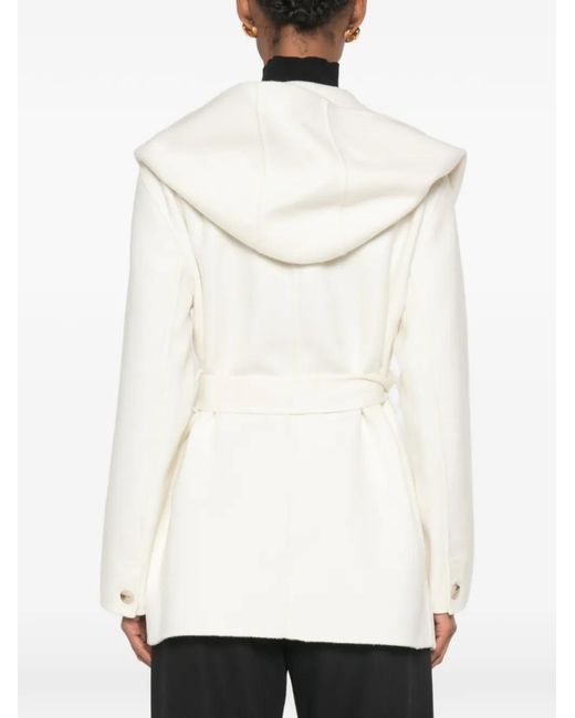 Abrigo Con Capucha Mackage de color White