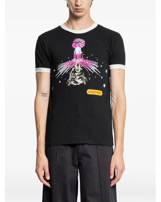 Kapital Black Ringer T-Shirt for men