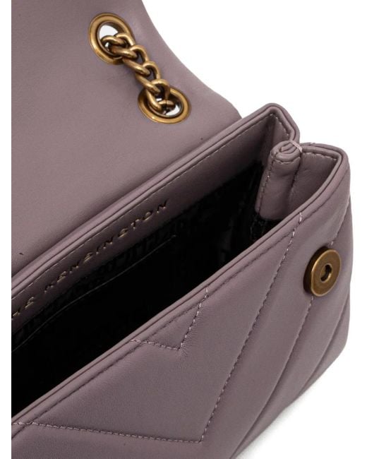 Kurt Geiger Purple Gesteppte Mini-Handtasche