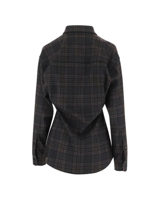 DARKPARK Black Check-Pattern Button-Down Shirt