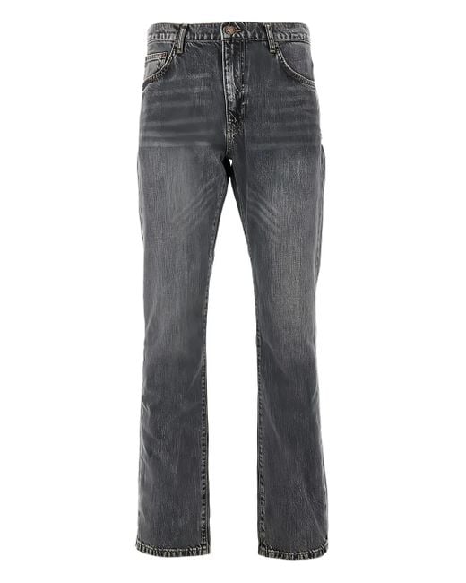 Woodbird Gray Five-Pocket Jeans for men