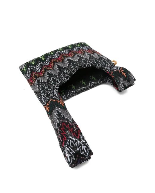 Missoni Black Raschel Pinetto Lurex Tote Bag
