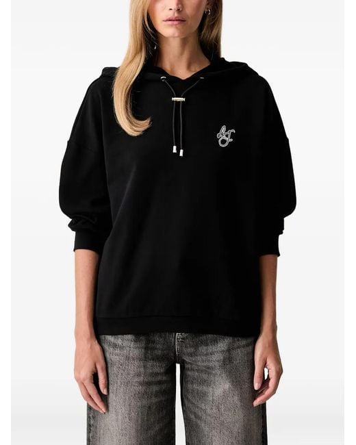 Liu Jo Black Hooded Sweatshirt