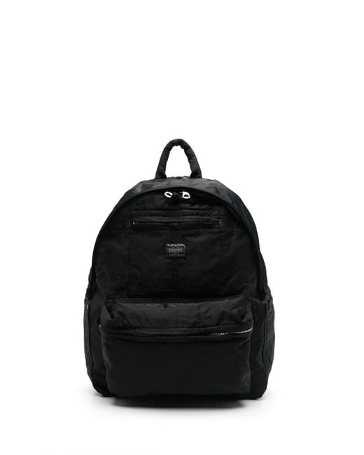 Porter-Yoshida and Co Black Zip-Up Backpack for men