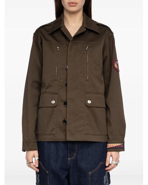 Zadig & Voltaire Brown Kid Jacket