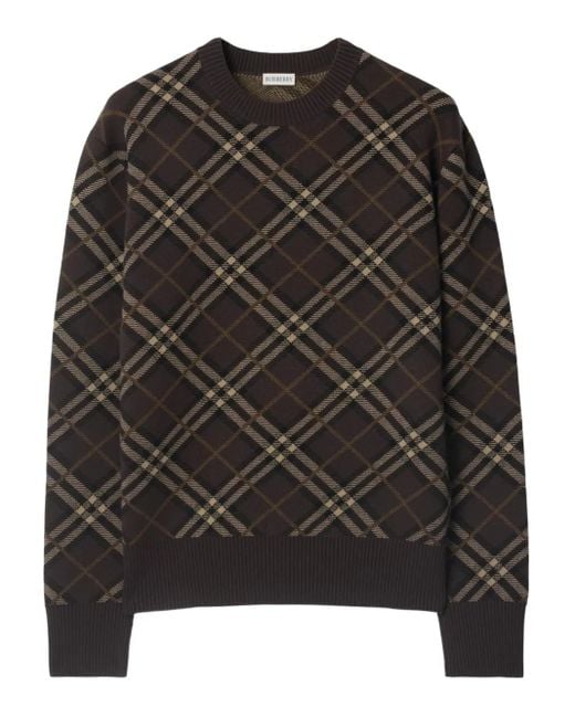 Burberry Karierter Kaschmirpullover in Black für Herren