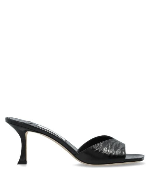 Jimmy Choo Black 70Mm Skye Sandals