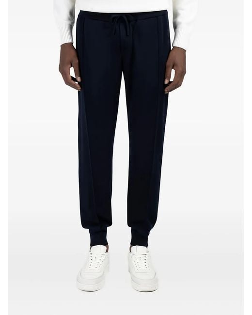 Paul & Shark Blue Drawstring Track Pants for men