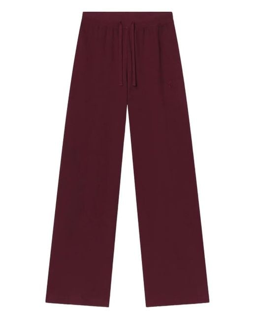 ÉTERNE Red Cotton Track Pants