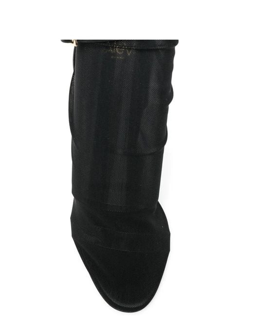 ALEVI Black Buckle-Strap Ankle Boots