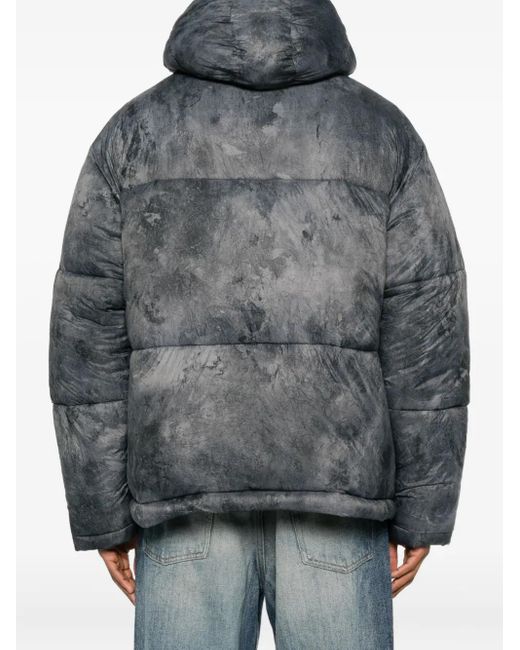 RETERNITY Gray Hooded Puffer Jacket for men