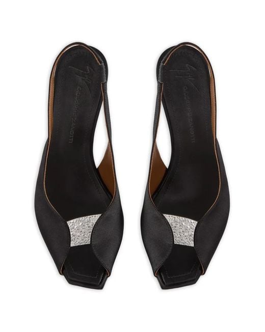 Giuseppe Zanotti Black La Nuit Slingback 90 Pumps