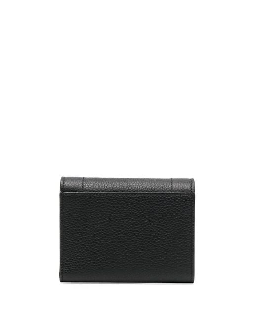Lancel Black Logo-Patch Leather Wallet